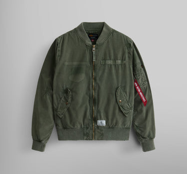 ALPHA INDUSTRIES MENS L-2B RIP AND REPAIR BOMBER JACKET