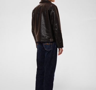 Nudie Jeans - Eddy Rider Leather Jacket Black