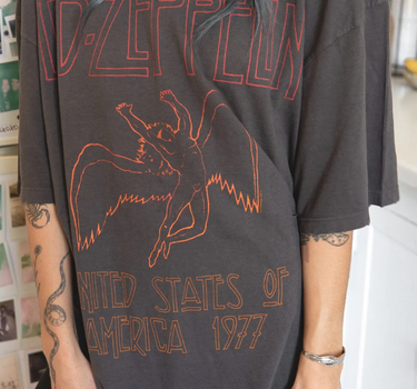 People of Leisure Led Zeppelin USA Tour 1977 Oversized Tee