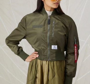 ALPHA INDUSTRIES L-2B CROPPED GEN II FLIGHT JACKET W