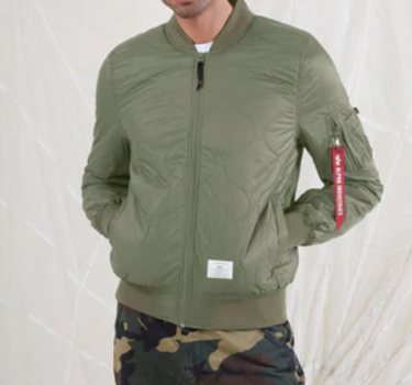 ALPHA INDUSTRIES L-2B QUILTED BOMBER JACKET