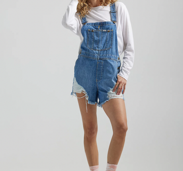 LEE WOMEN'S RAW CUT SHORT BIB OVERALL