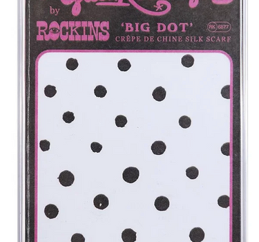 ROCKINS Big Dot Super Skinny Scarf Ivory