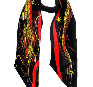 ROCKINS Dragon Classic Skinny Scarf