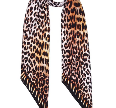 ROCKINS Leopard Teeth Gold Classic Skinny Scarf