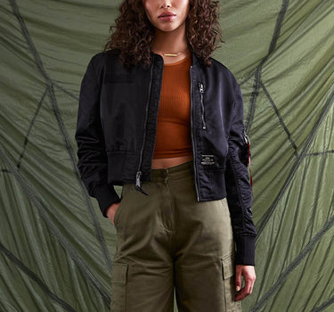 ALPHA INDUSTRIES WOMENS L-2B CROPPED GEN II BOMBER JACKET