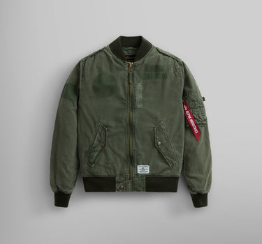 ALPHA INDUSTRIES WOMENS L-2B RIP AND REPAIR BOMBER JACKET