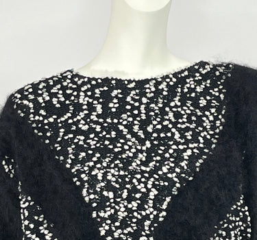 Lily Lowe Vintage 80’s Black & White Speckle Sweater