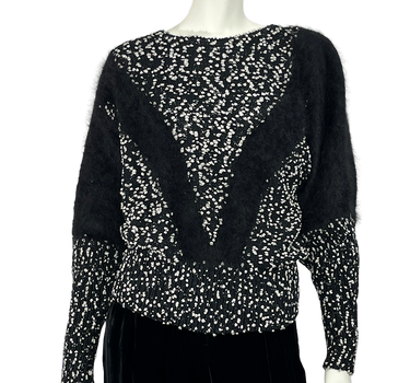 Lily Lowe Vintage 80’s Black & White Speckle Sweater