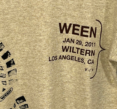 RARE DEADSTOCK WEEN 2011 LOS ANGELES WILTERN CONCERT T-SHIRT