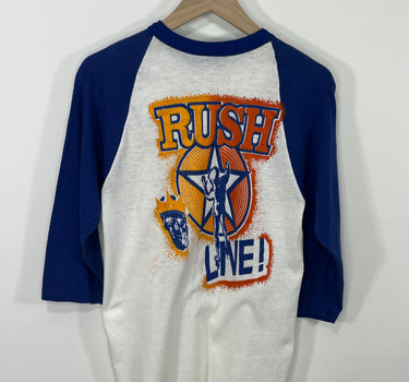 RARE VINTAGE 1979 DEADSTOCK BOOTLEG RUSH TEXAS COTTON BOWL BASEBALL JERSEY CONCERT T-SHIRT