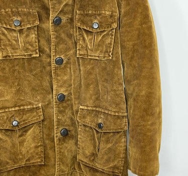 VINTAGE 70s SEARS ROEBUCK BROWN CORDUROY JACKET / COAT