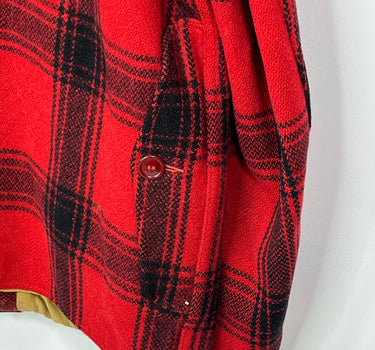 VINTAGE 50s WESTERNFIELD WOOL RED PLAID WOOL HUNTING STYLE JACKET / COAT