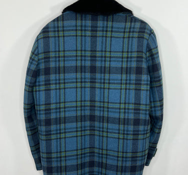 VINTAGE 50s PENDLETON BLUE PLAID WOOL JACKET / COAT