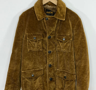 VINTAGE 70s SEARS ROEBUCK BROWN CORDUROY JACKET / COAT