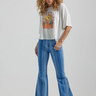 WOMEN'S HIGH RISE STRIPED FLARE JEAN