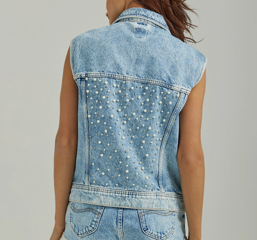 LEE WOMEN'S PEARL DENIM VEST