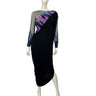 Bob Mackie Vintage Harlequin Black Sequin Detailed Dress